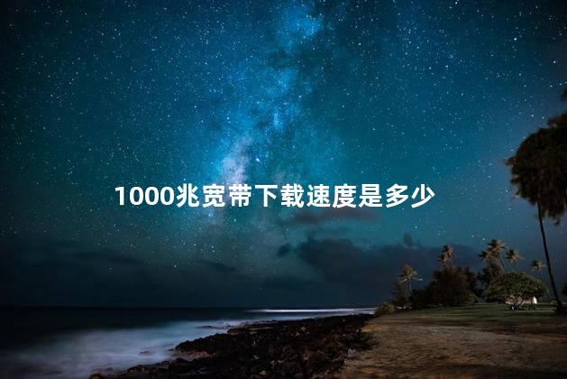 1000兆宽带下载速度是多少