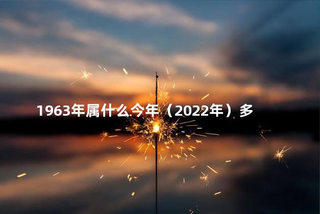 1963年属什么今年（2022年）多大