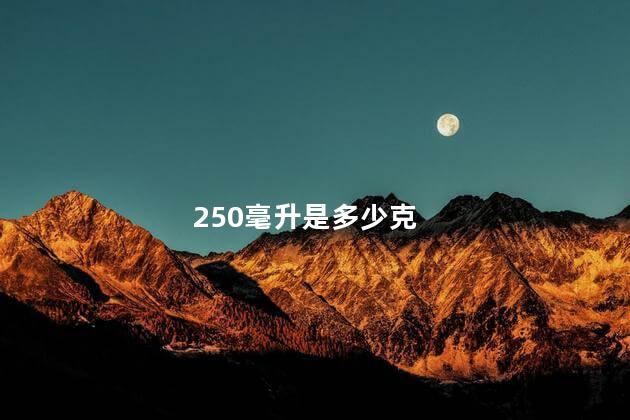 250毫升是多少克