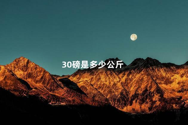 30磅是多少公斤