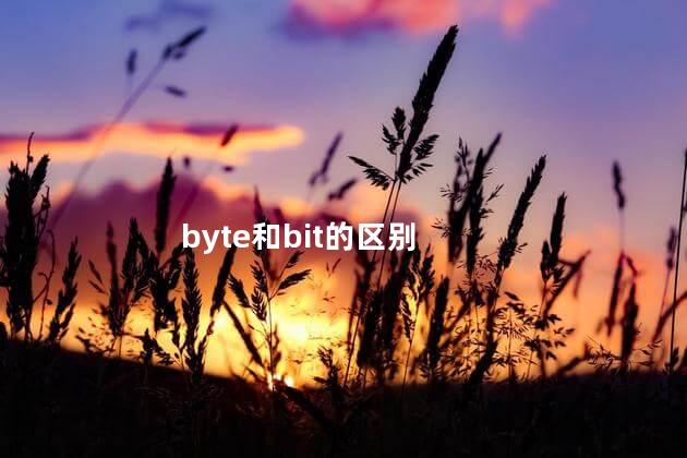 byte和bit的区别