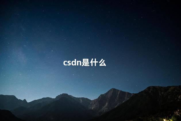 csdn是什么