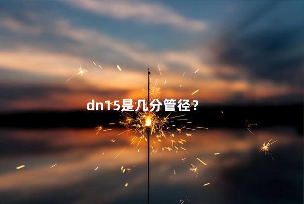 dn15是几分管径？