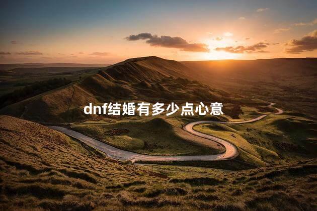 dnf结婚有多少点心意