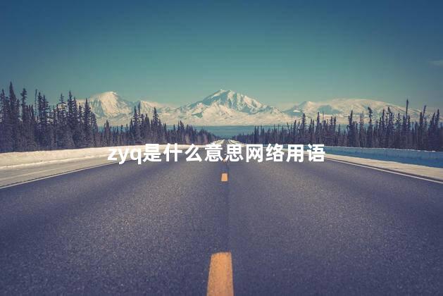 zyq是什么意思网络用语