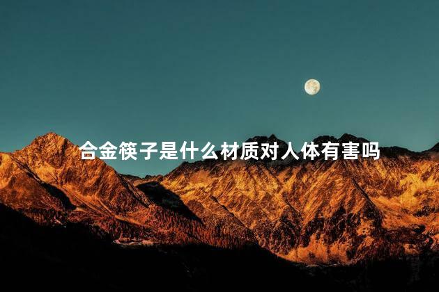 合金筷子是什么材质对人体有害吗