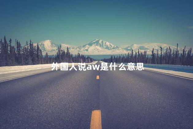 外国人说aw是什么意思