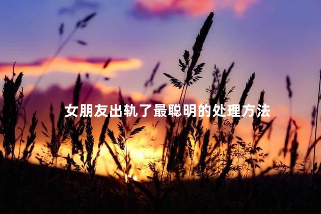 女朋友出轨了最聪明的处理方法
