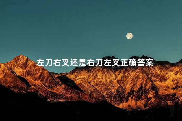 左刀右叉还是右刀左叉正确答案