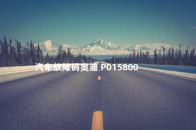 汽车故障码奥迪 P015800