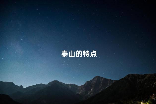 泰山的特点