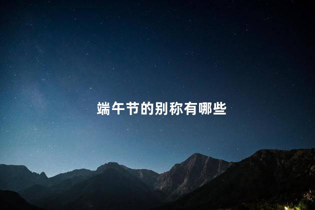 端午节的别称有哪些 端午节的别称有哪些
