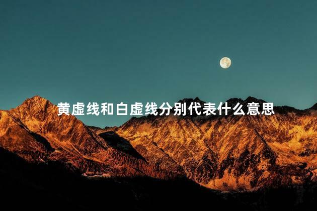 黄虚线和白虚线分别代表什么意思